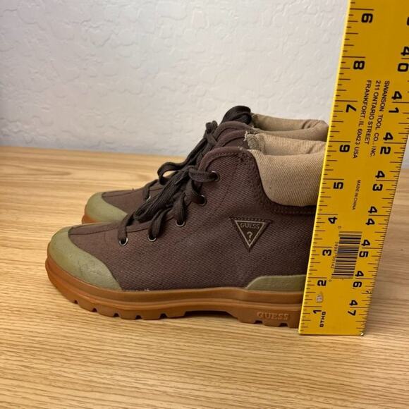 Guess Boots Mens 5 Canvas Gum Base Hiking Mid Top Vintage 90’s - Picture 5 of 14